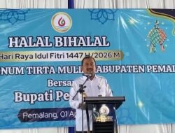 Hubungan Pelayanan dan Pendapatan: Arahan Bupati Pemalang di Halalbihalal Perumda Tirta Mulia