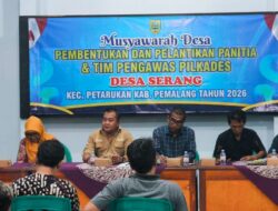 Kawal Tahapan Pilkades 2026, Camat Petarukan Pimpin Musdes Pembentukan Panitia di Desa Serang